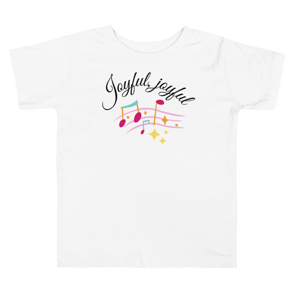 Joyful, joyful.  Gospel song graphic t shirt for toddlers and kids.