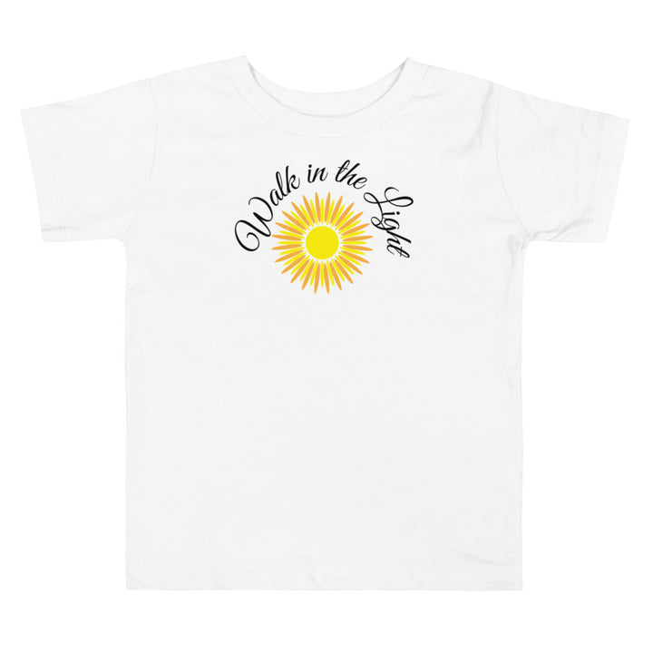 Walk in the Light.  Gospel song graphic t shirt for toddlers and kids.