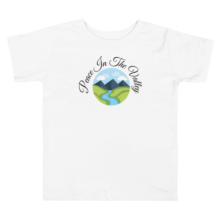 Peace in the Valley. Gospel song graphic t shirt for toddlers and kids.