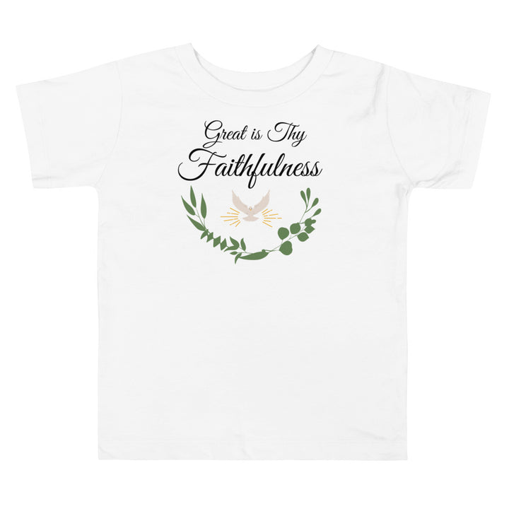 Great is Thy Faithfulness. Gospel song graphic t shirt for toddlers and kids.