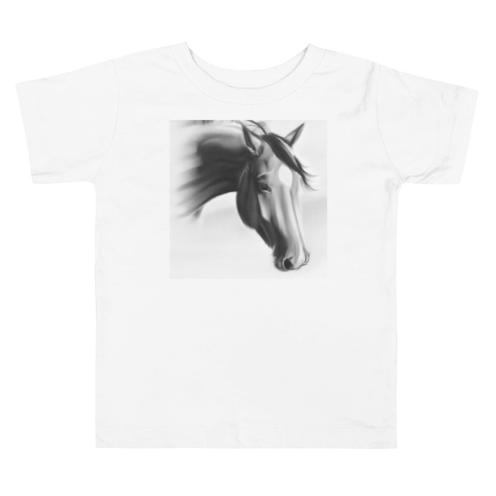 Horse Head 2. Short Sleeve T-shirt for Toddler and Kids - TeesForToddlersandKids -  t-shirt - seasons, summer, surf - horse-head-2-short-sleeve-t-shirt-for-toddler-and-kids