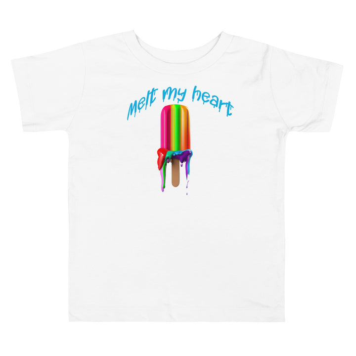 Melt My Heart. Short Sleeve T-shirt for Toddler and Kids - TeesForToddlersandKids -  t-shirt - seasons, summer, surf - melt-my-heart-short-sleeve-t-shirt-for-toddler-and-kids