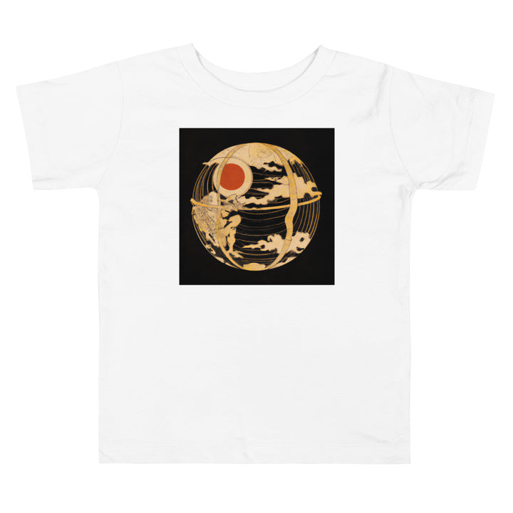 Planet Earth Vintage 1. Short Sleeve T-shirt for Toddler and Kids - TeesForToddlersandKids -  t-shirt - seasons, summer, surf - planet-earth-vintage-ukiyo-style-2-short-sleeve-t-shirt-for-toddler-and-kids