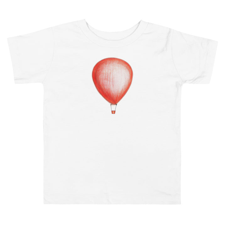 Red Balloon 5. Short Sleeve T-shirt for Toddler and Kids - TeesForToddlersandKids -  t-shirt - seasons, summer, surf - red-balloon-background-removed-short-sleeve-t-shirt-for-toddler-and-kids