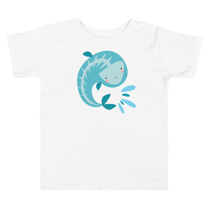 Dolphin Splash Summer. Short Sleeve T Shirt For Toddler And Kids.