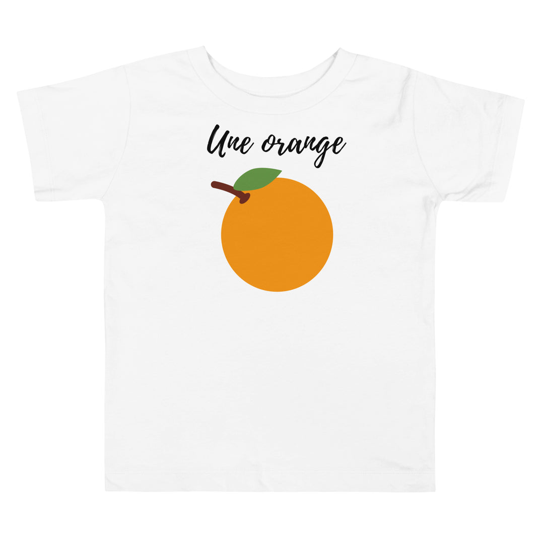 Une orange. Summer t-shirts for toddlers and kids.