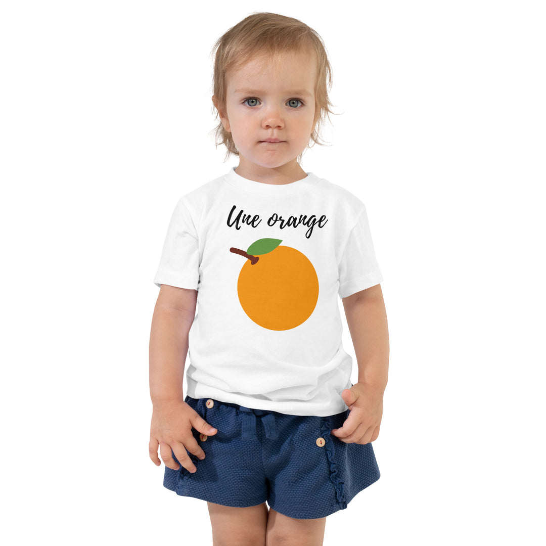 Une orange. Summer t-shirts for toddlers and kids.