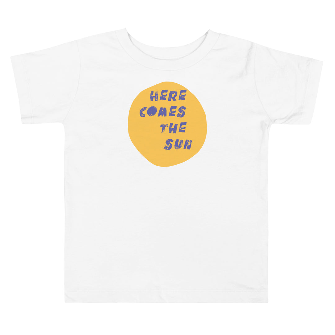 Here Comes The Sun. A fun summer shirt for toddlers and kids.