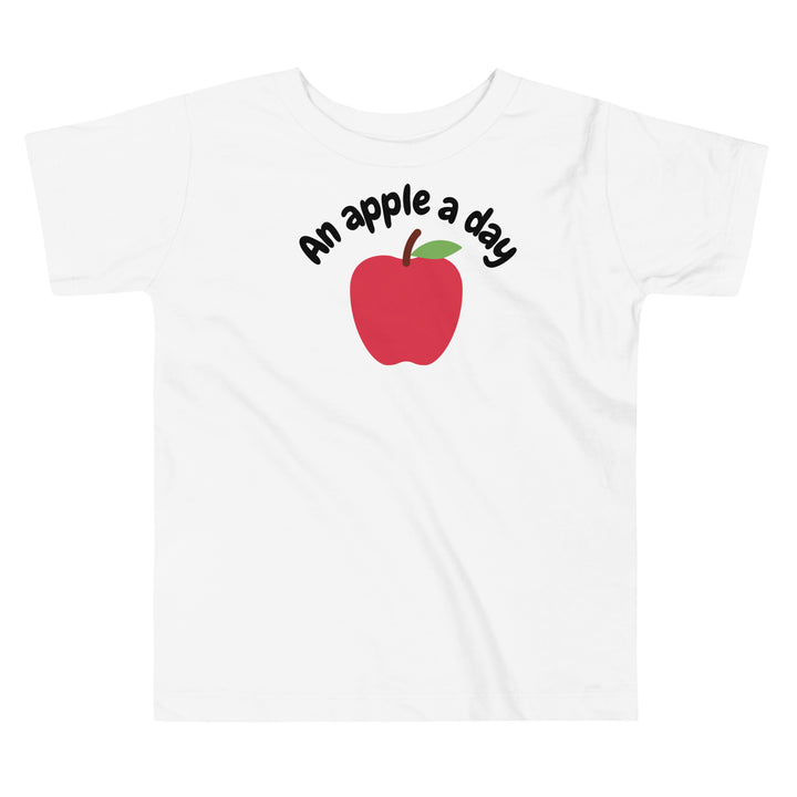 An apple a day. Summer shirt for toddlers and kids.