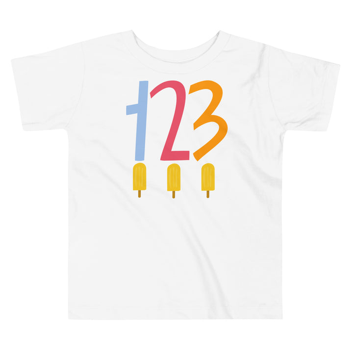 1 2 3 Counting popsicles! Summer tshirt for toddlers and kids.