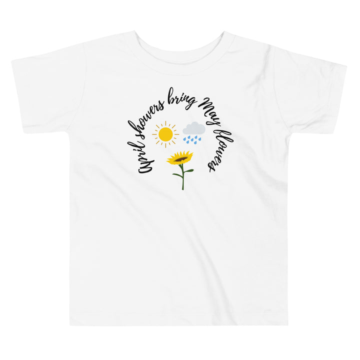 April Showers bring May flowers. Spring t-shirt for toddlers and kids
