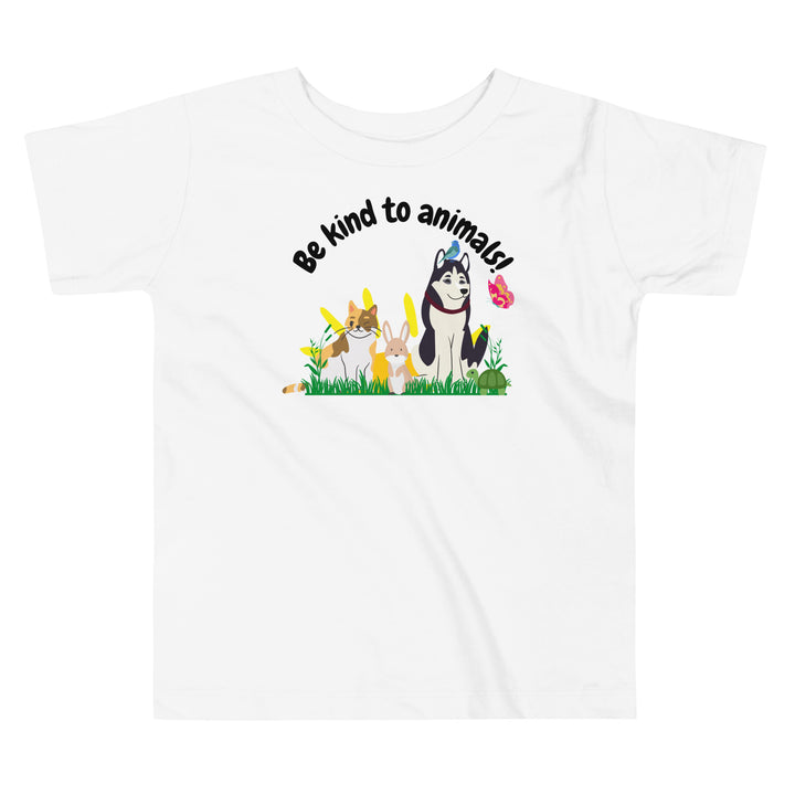 Be kind to animals. Animal t shirt for toddlers and kids.