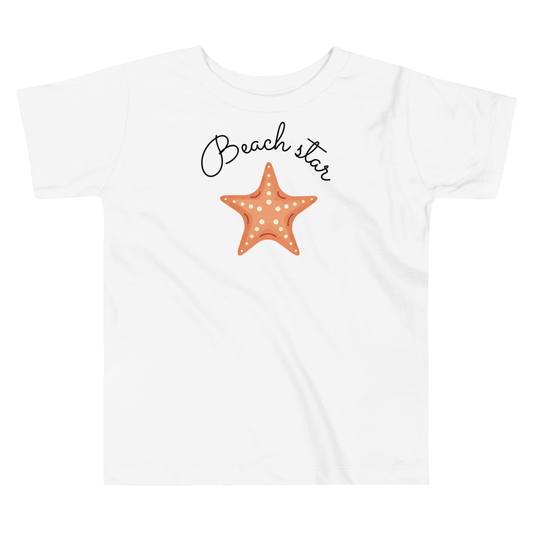 Beach star. A beach ready tshirt for toddlers and kids.