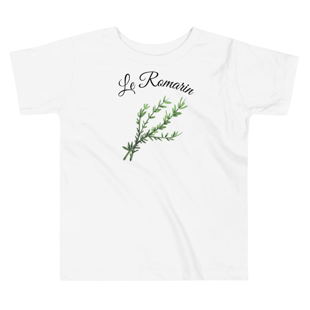 Le Romarin | Botanical beauty | Kids rosemary tee | French herb tee for children | Toddler herbal shirt