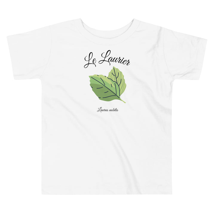 La Laurier, laurel leaf, botanical tee, herb tee, garden tee, summer shirts for toddlers and kids.