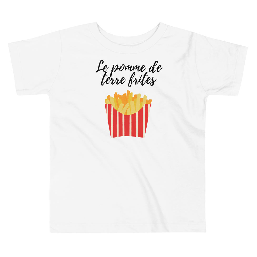 Le pomme de terre frites- French fries tshirt for toddlers and kids.