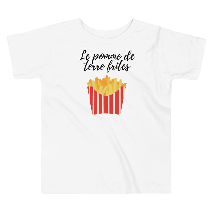 Le pomme de terre frites- French fries tshirt for toddlers and kids.