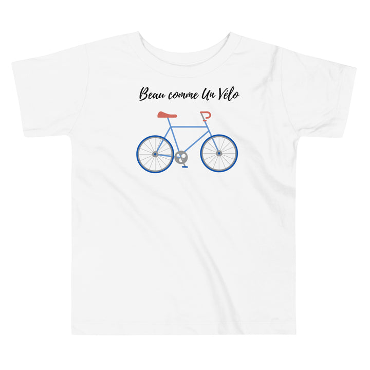 Bon comme un velo | Bike toddler tshirt | Bicycle toddler tshirt | Birthday party theme | Toddler gift. Summer tshirts for toddlers and kids.