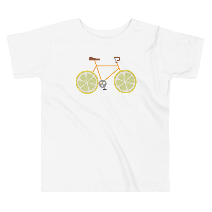 Lime bike. Lemon bike. Tshirts for toddlers and kids. Summer vacation.