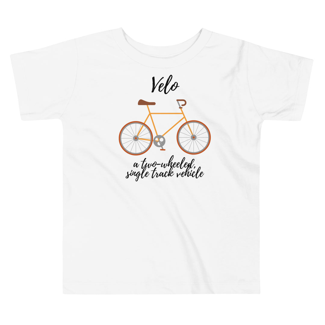 Vélo. A two-wheeled single track vehicle Toddler shirts | Bike shirt |  Birthday party theme | Bicycle shirts | Toddler gifts | Toddler shirts | Bike shirt |  Birthday party theme | Bicycle shirts | Toddler gifts  |  Adventure Tshirt for toddlers and kids.