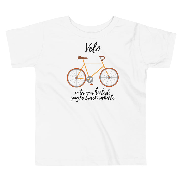 Vélo. A two-wheeled single track vehicle Toddler shirts | Bike shirt |  Birthday party theme | Bicycle shirts | Toddler gifts | Toddler shirts | Bike shirt |  Birthday party theme | Bicycle shirts | Toddler gifts  |  Adventure Tshirt for toddlers and kids.