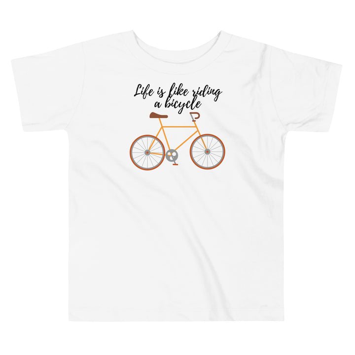 Life is like riding a bicycle Kids Bike T-shirt | Toddler Bicycle Tee | Life Is Like Riding a Bicycle Shirt | Inspirational Kids Top | Toddler Adventure Gift | Summer Kids T-shirt