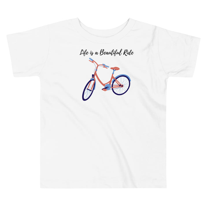 Life is a beautiful ride. T-shirts for toddlers and kids up for a biking adventure.