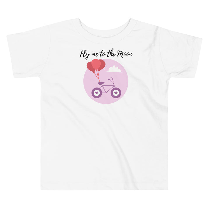 Fly me to to the moon | Kids Bike T-shirt | Toddler Bicycle Tee | Fly Me to the Moon Shirt | Bike with Balloons Graphic Kids Top | Toddler Adventure Gift | Summer Kids T-shirt |Toddlers Gifts