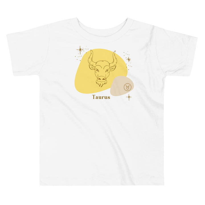 Taurus in Yellow | Gift for toddler | Birthday toddler | Birthday zodiac gifts | Star sign | Horoscope Toddler T-shirt | Birthday kids’ gift |Birthday sign kids