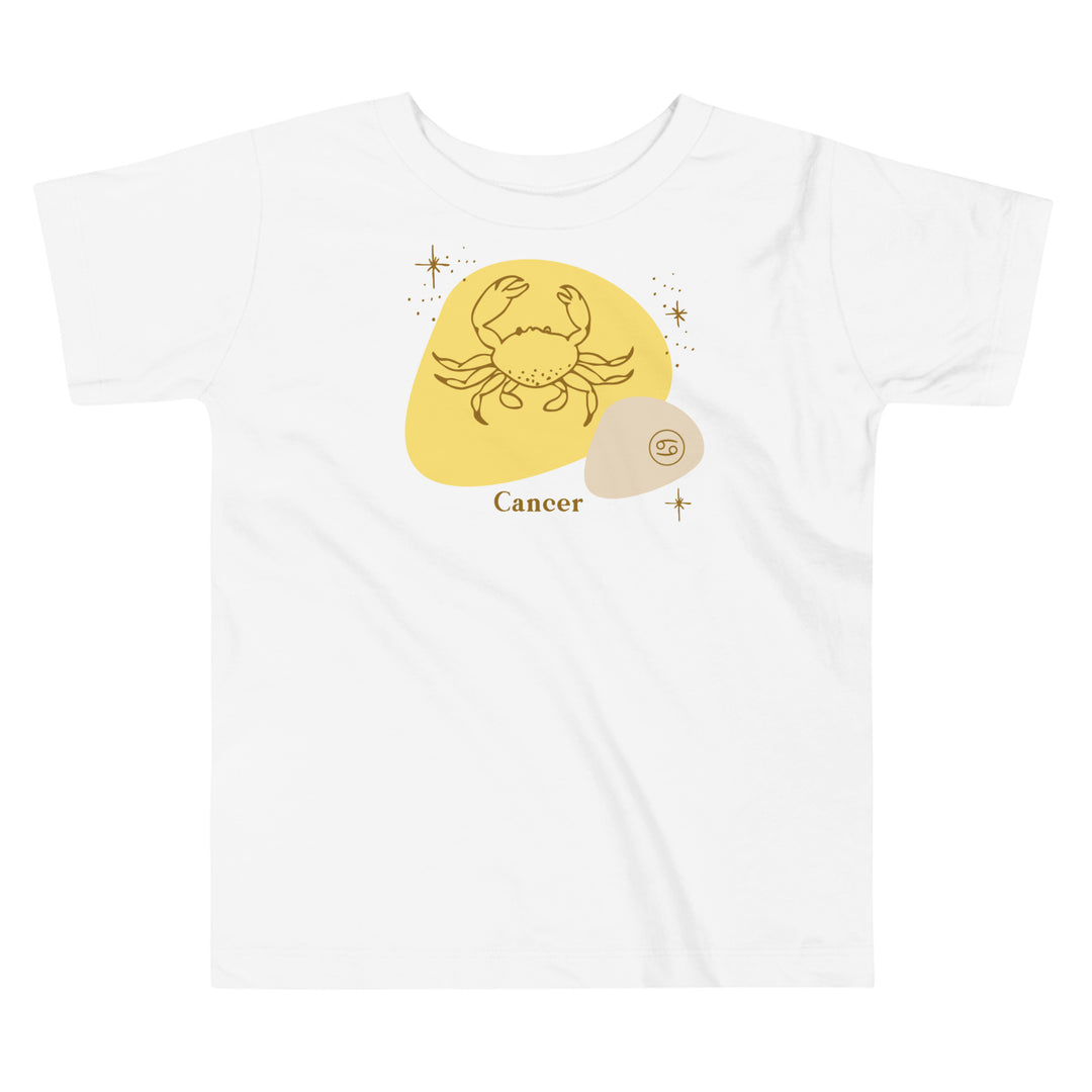 Cancer in Yellow | Gift for toddler | Birthday toddler | Birthday zodiac gifts | Birthday month gift | Horoscope Toddler T-shirt | Birthday kids’ gift | Birthday sign kids