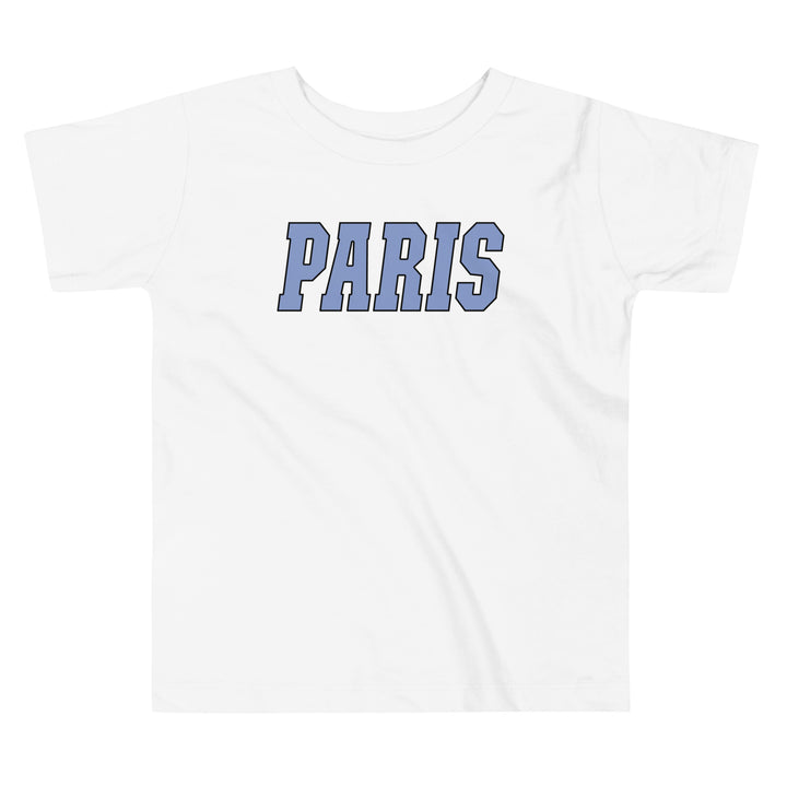 PARIS light blue varsity letters | Paris France vacation |Toddler shirts | Gift toddler | Toddlers gift | Toddler Birthday Gifts