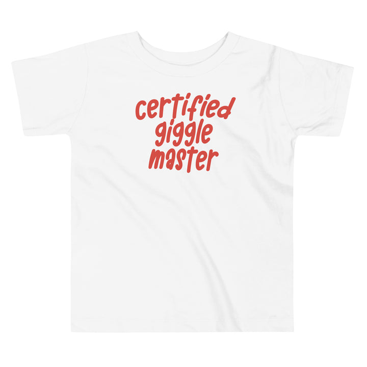Certified giggle master | Funny tshirt | Gift for toddler | happy tee