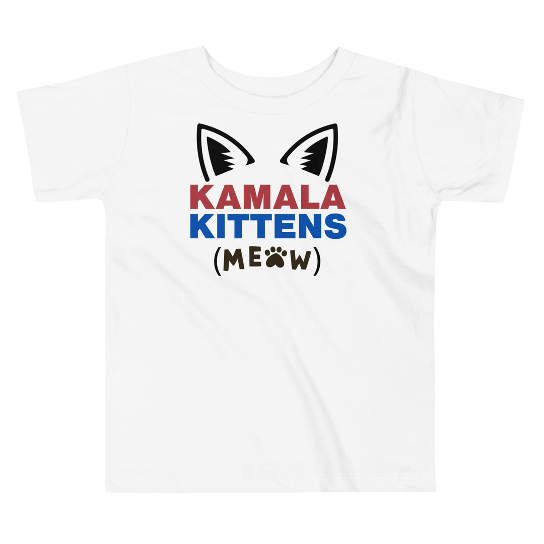 Kamala Kittens Meaow shirt for toddlers and kids | Patriot colours | Funny cat lady shirt | Feminist Kamala tee