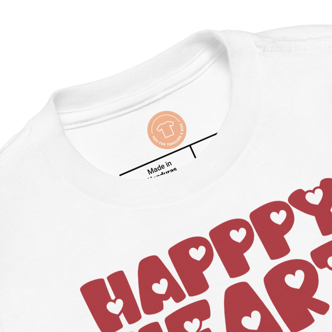 Happy Heart. Short Sleeve T Shirt For Toddler And Kids. - TeesForToddlersandKids -  t-shirt - positive - happy-heart-short-sleeve-t-shirt-for-toddler-and-kids