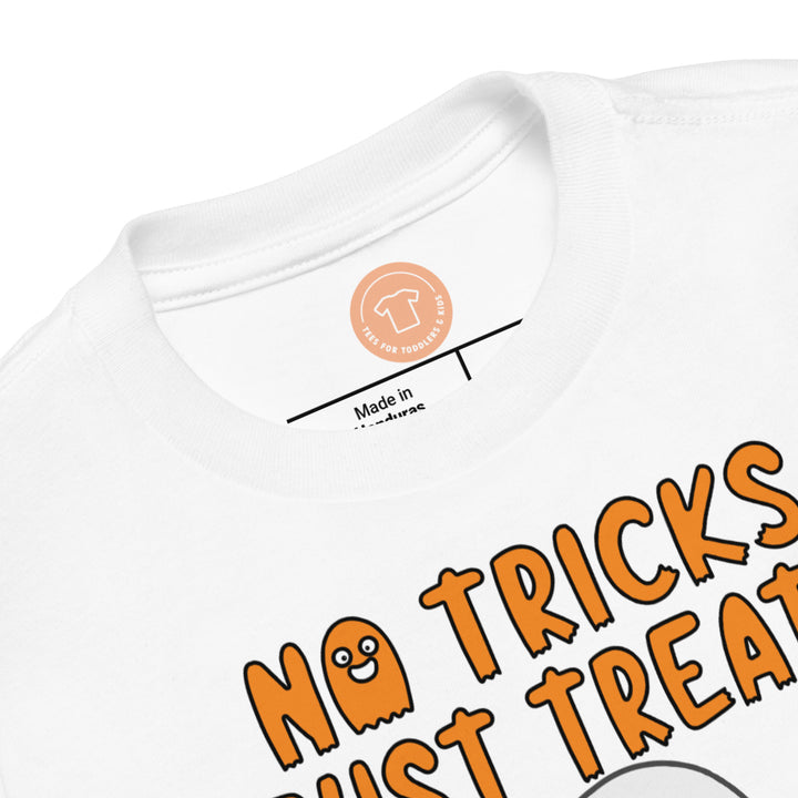 No Tricks Just Treats Cute Little Ghost.          Halloween shirt toddler. Trick or treat shirt for toddlers. Spooky season. Fall shirt kids.