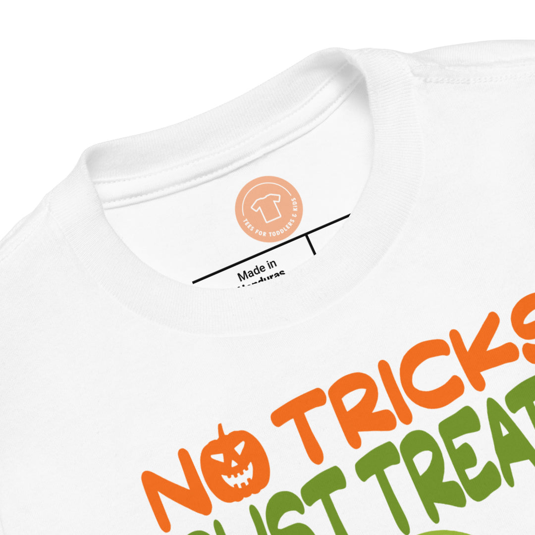 No Tricks Just Treats Monster Basket Halloween.          Halloween shirt toddler. Trick or treat shirt for toddlers. Spooky season. Fall shirt kids.