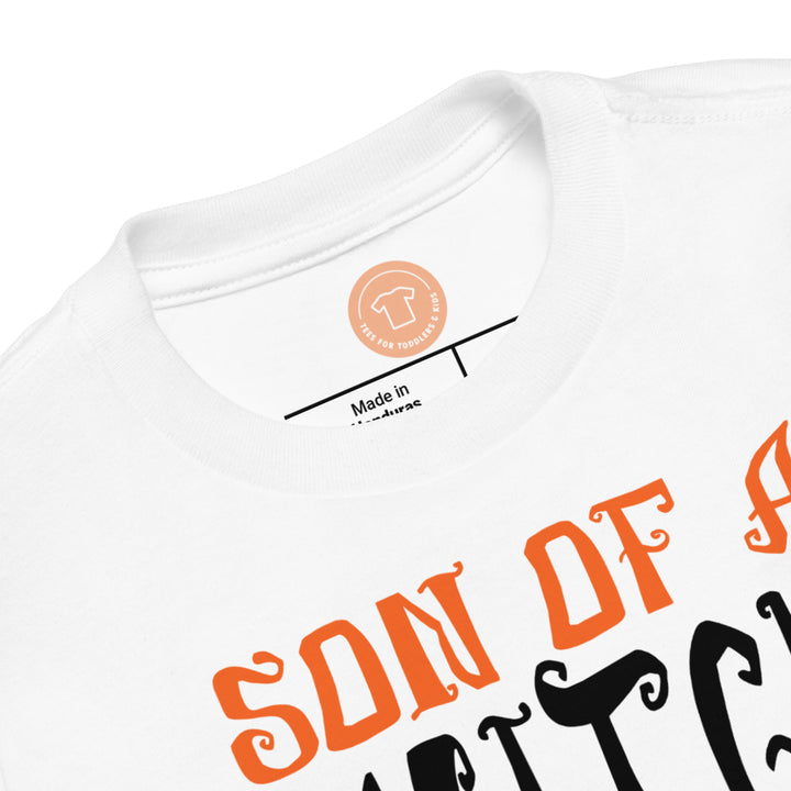 Son Of A Witch in Orange and Black. Halloween shirt toddler.