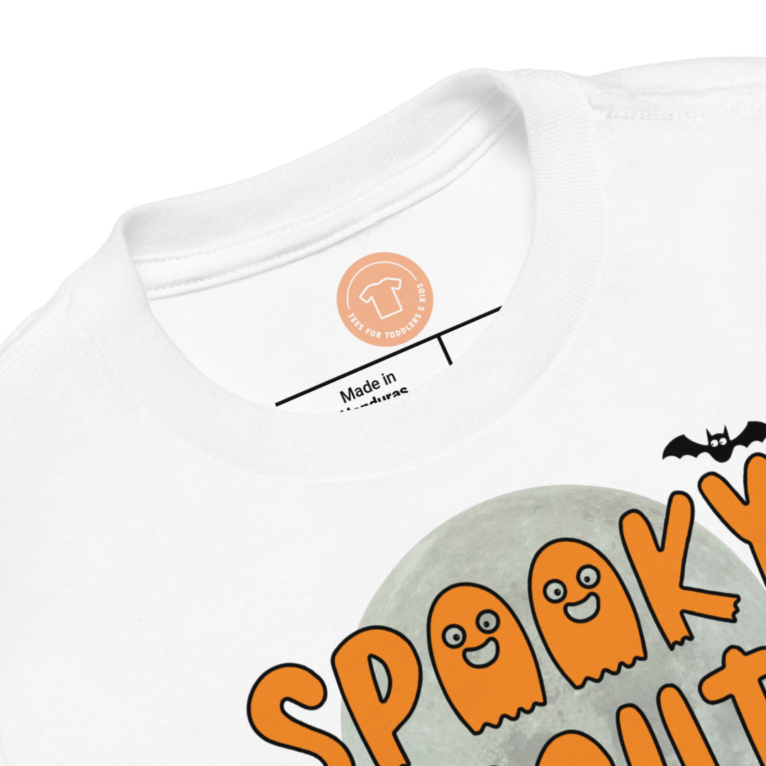 Spooky Night Fun Ghost Letters Three Bats.          Halloween shirt toddler. Trick or treat shirt for toddlers. Spooky season. Fall shirt kids.