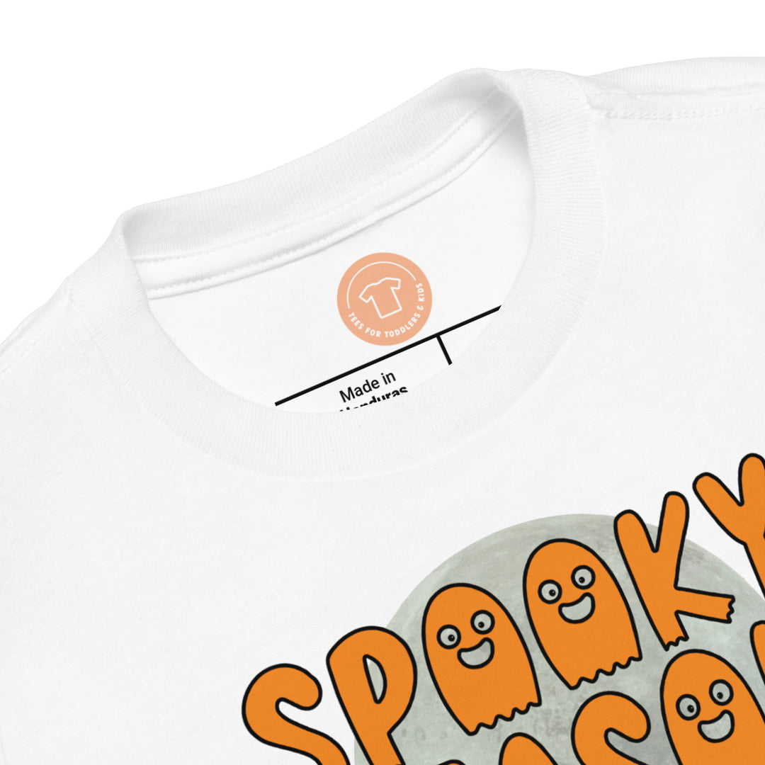 Spooky Season Fun Ghost Letters Bat.          Halloween shirt toddler. Trick or treat shirt for toddlers. Spooky season. Fall shirt kids.