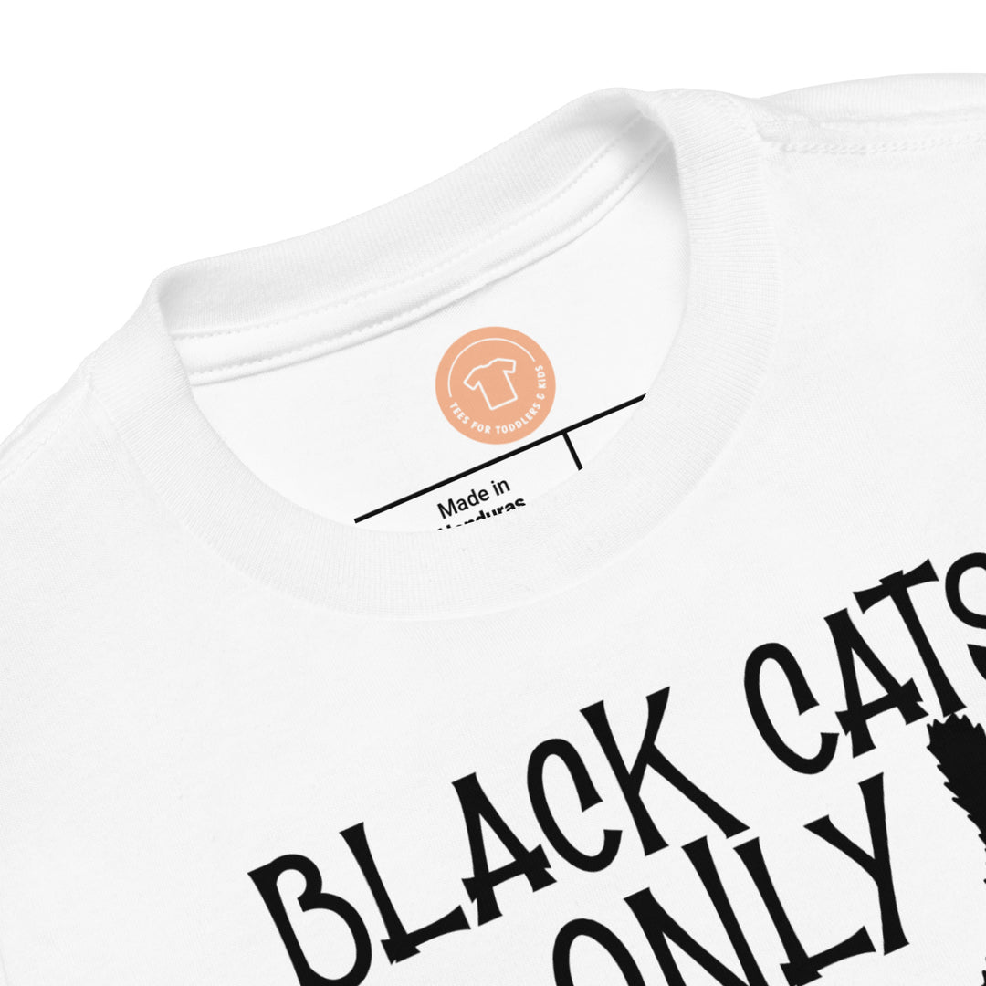Black Cats Only.          Halloween shirt toddler. Trick or treat shirt for toddlers. Spooky season. Fall shirt kids.