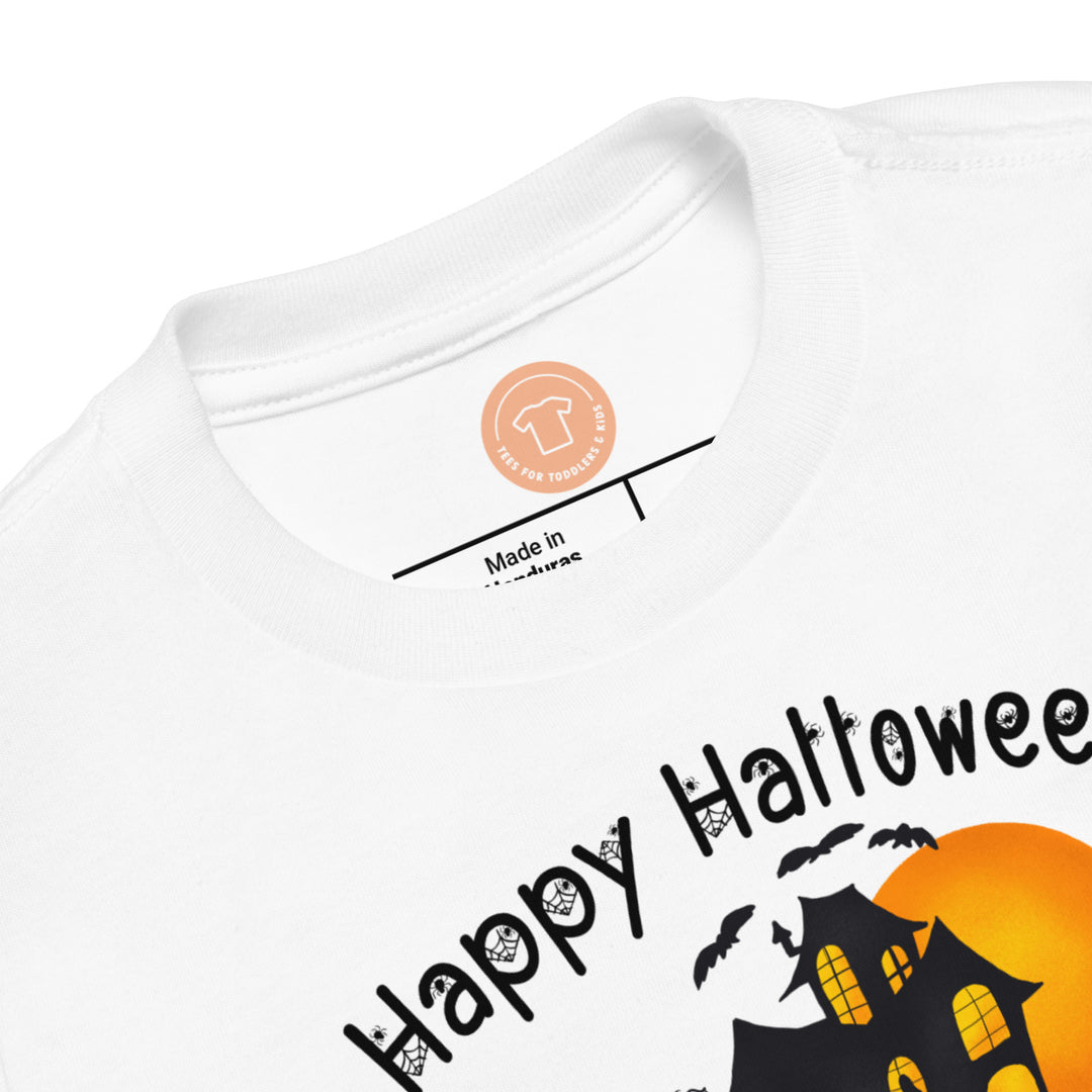 Happy Halloween Ghost House And Pumpkins.          Halloween shirt toddler. Trick or treat shirt for toddlers. Spooky season. Fall shirt kids.