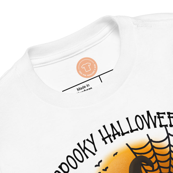 Spooky Halloween Cat And Spider.           Halloween shirt toddler. Trick or treat shirt for toddlers. Spooky season. Fall shirt kids.