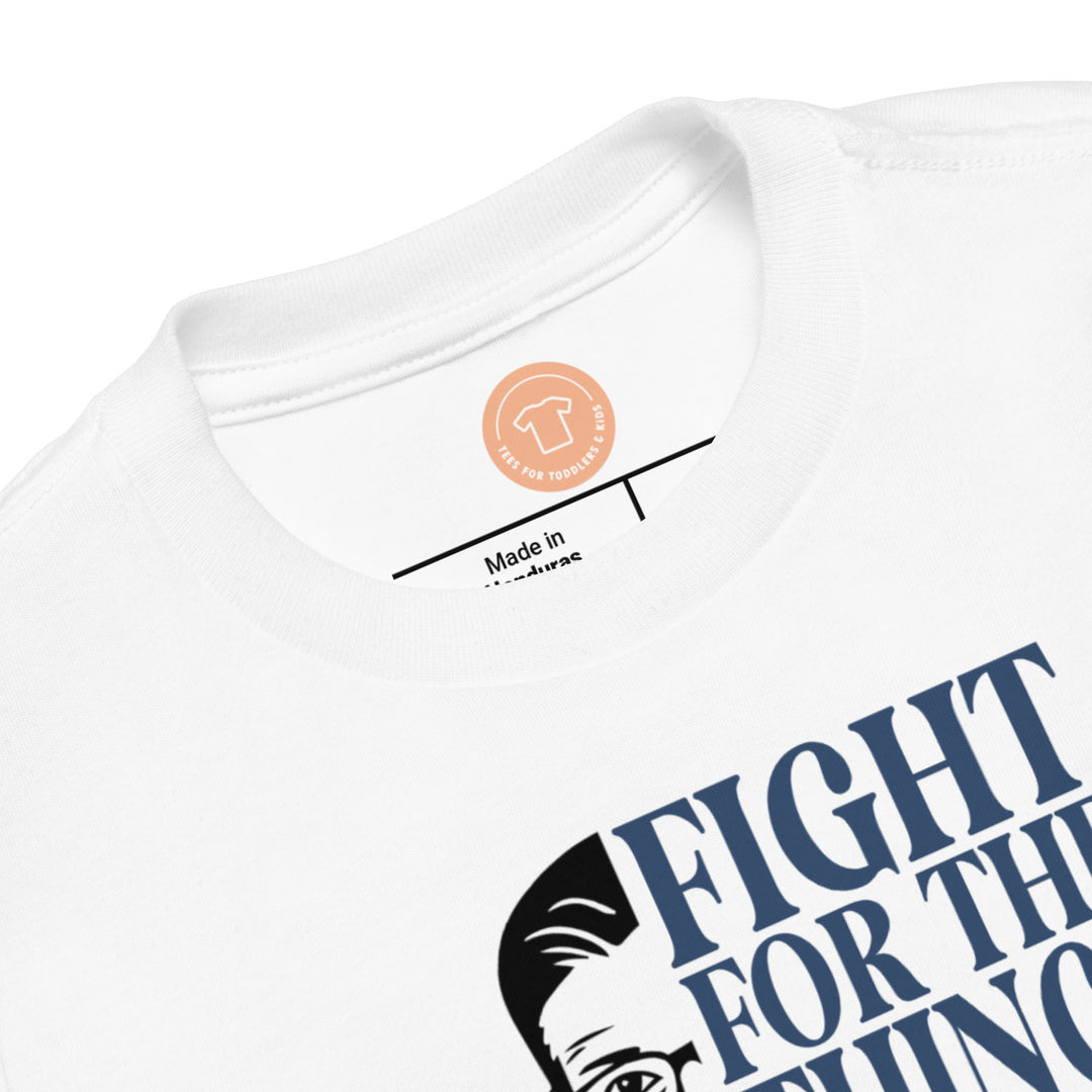 Fight for The Things You Care About Rbg Navy. Girl power t-shirts for Toddlers and Kids.