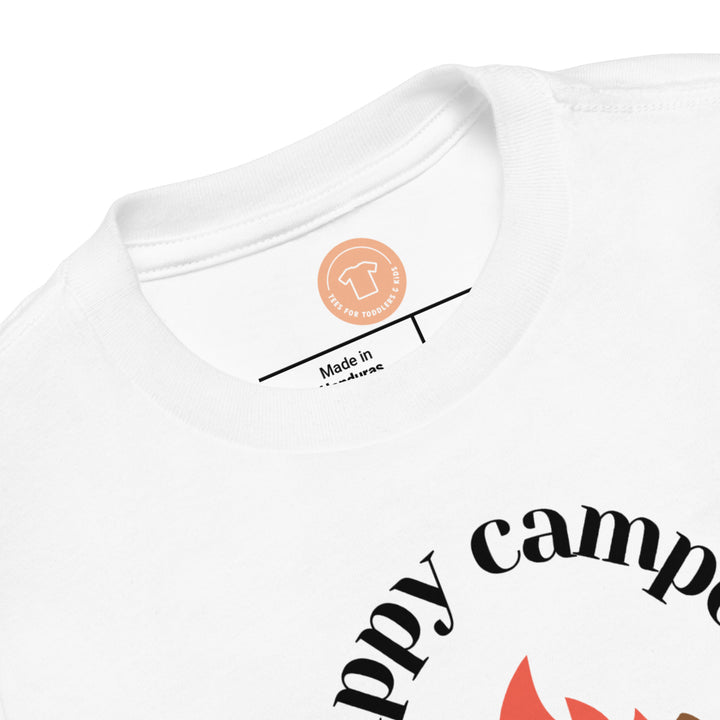 Happy Camper1. Short Sleeve T Shirt For Toddler And Kids. - TeesForToddlersandKids -  t-shirt - camping - happy-camper1-short-sleeve-t-shirt-for-toddler-and-kids