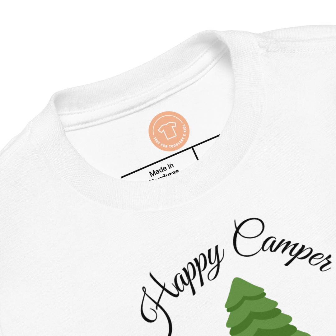 Happy Camper2. Short Sleeve T Shirt For Toddler And Kids. - TeesForToddlersandKids -  t-shirt - camping - happy-camper2-short-sleeve-t-shirt-for-toddler-and-kids