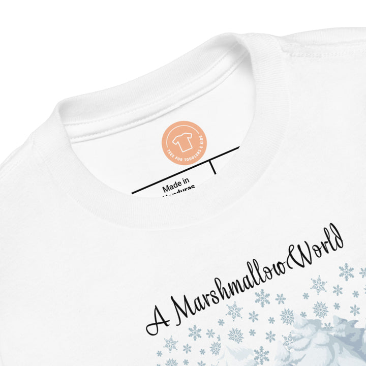 A Marshmallow World. Short Sleeve T Shirts For Toddlers And Kids. - TeesForToddlersandKids -  t-shirt - christmas, holidays - a-marshmallow-world-short-sleeve-t-shirts-for-toddlers-and-kids