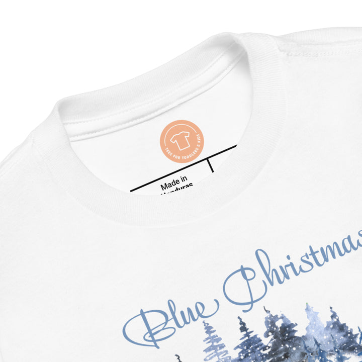 Blue Christmas. Short Sleeve T Shirts For Toddlers And Kids. - TeesForToddlersandKids -  t-shirt - christmas, holidays - blue-christmas-short-sleeve-t-shirts-for-toddlers-and-kids