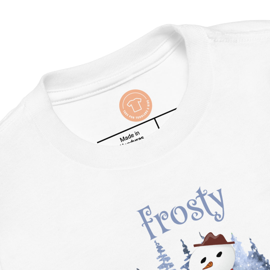 Frosty The Snowman Was A Jolly Happy Soul. Short Sleeve T Shirts For Toddlers And Kids. - TeesForToddlersandKids -  t-shirt - christmas, holidays - frosty-the-snowman-was-a-jolly-happy-soul-short-sleeve-t-shirts-for-toddlers-and-kids