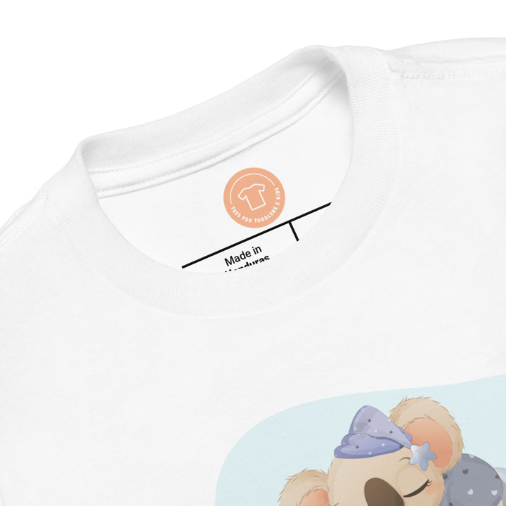 Baby Koala Sleeping On Cloud With Stars. Short Sleeve T-shirt For Toddler And Kids. - TeesForToddlersandKids -  t-shirt - sleep - baby-koala-sleeping-on-cloud-with-stars-short-sleeve-t-shirt-for-toddler-and-kids
