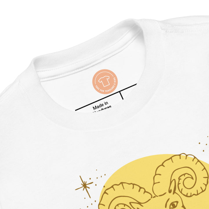 Aries Yellow. Zodiac sign t-shirts for Toddlers And Kids. - TeesForToddlersandKids -  t-shirt - zodiac - aries-yellow-short-sleeve-t-shirt-for-toddler-and-kids